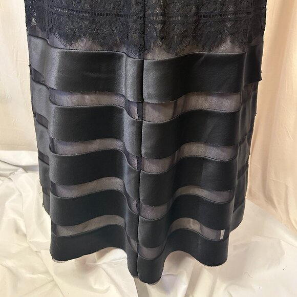 (NWT) Elegant Cocktail Dress; Lace & Satin Accents From JS Collection (Size 10) - Picture 7 of 10